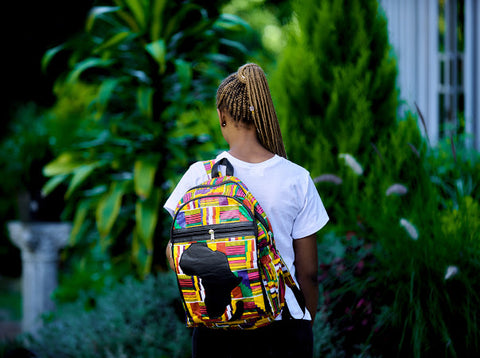 leather purple back pack