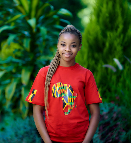 African map red unisex t-shirt